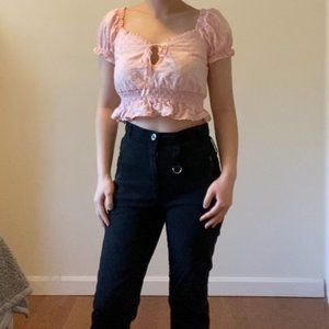 Frilly Pink Princess Crop Top